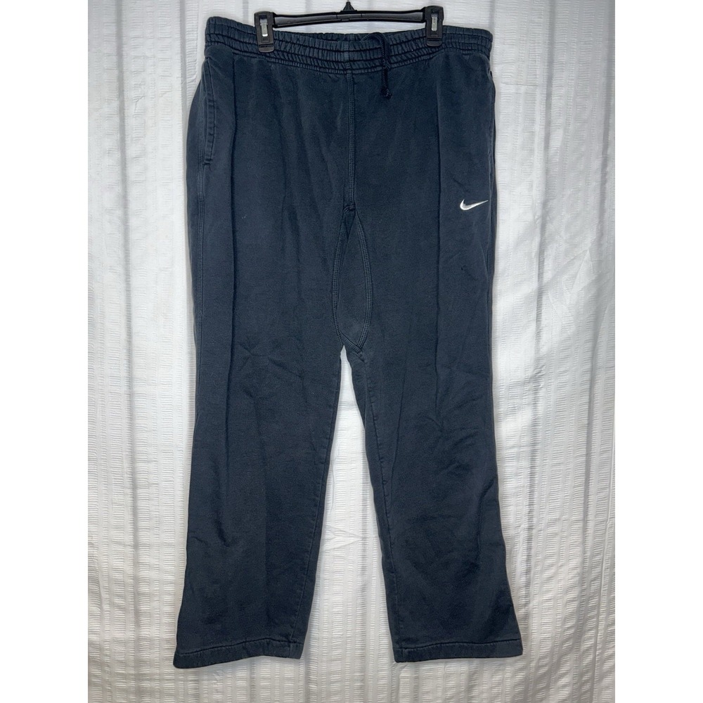Nike Vintage Y2K Mens XL Fleece Joggers Black Athletic Sweatpants 611458-010